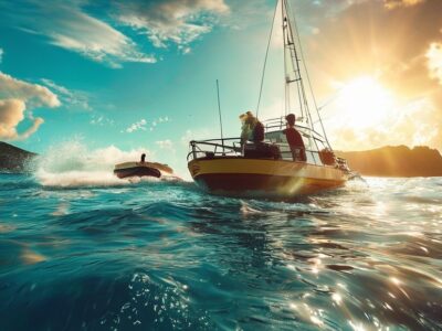 Ratunek na błękitnych wodach Maui. Katamaran Trilogy IV na ratunek wioślarzom